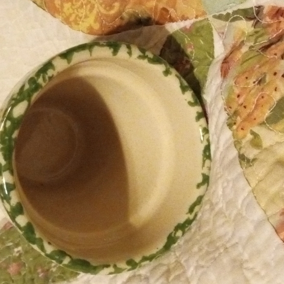 Henn Pottery Other Green Spongeware Miniature Henn Flower Pot